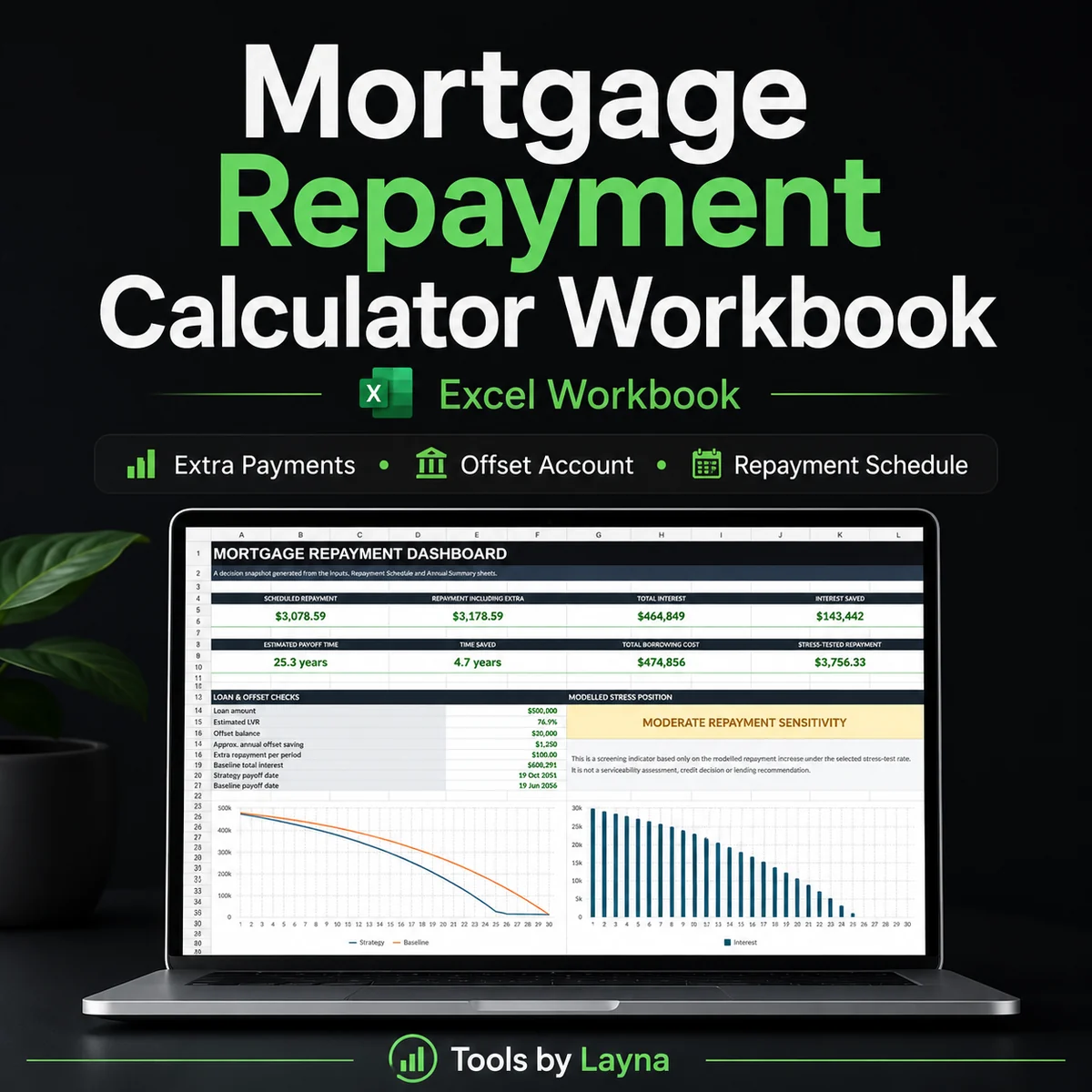 Mortgage Repayment Calculator Workbook product cover