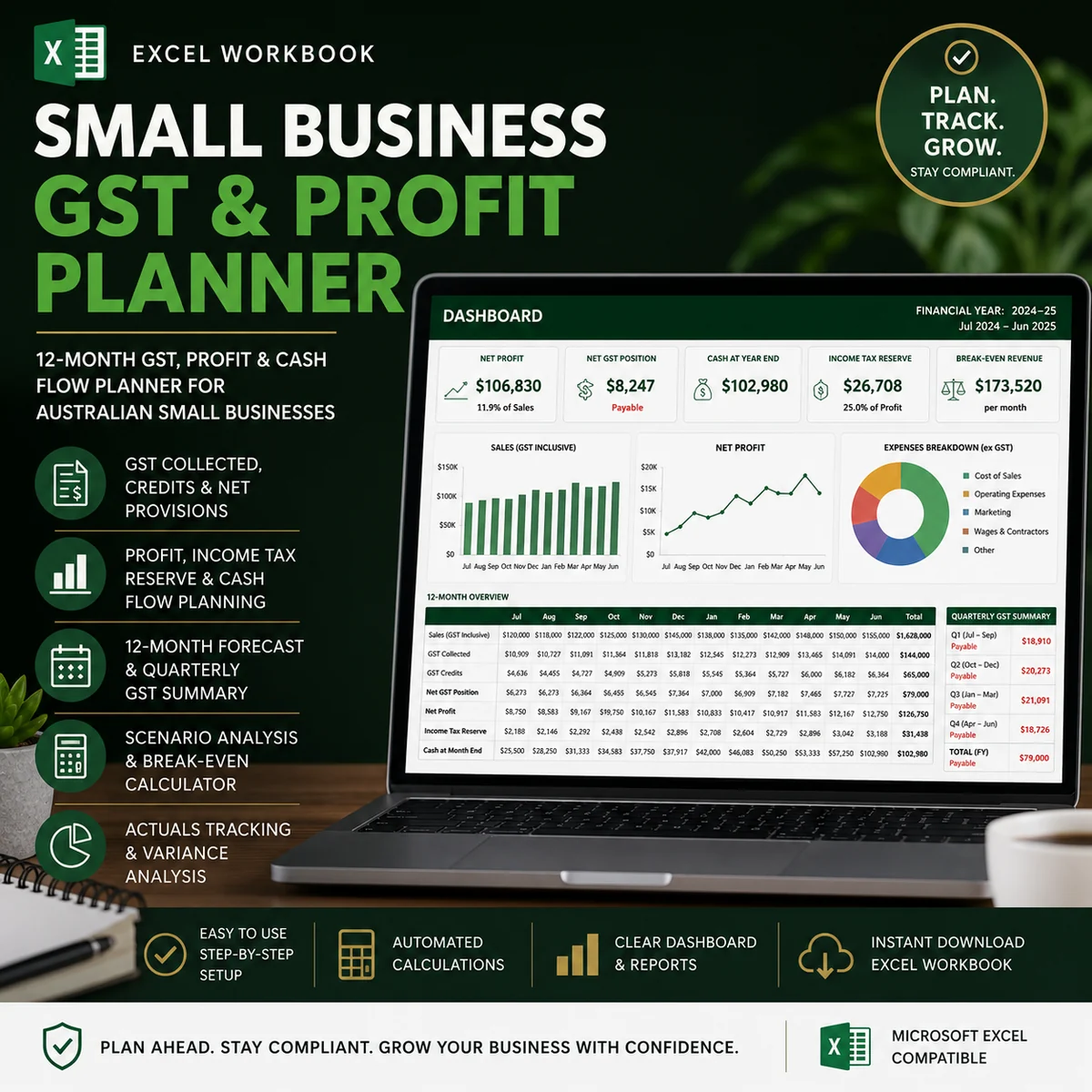 Small Business GST & Profit Planner Workbook product cover
